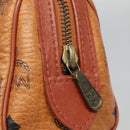 MCM Logogram Vicetos Hand Bag PVC Leather 2way Brown Gold Auth hk2943-16