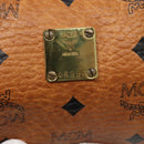 MCM Logogram Vicetos Hand Bag PVC Leather 2way Brown Gold Auth hk2943-18