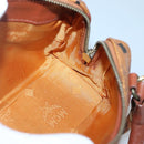 MCM Logogram Vicetos Hand Bag PVC Leather 2way Brown Gold Auth hk2943-20