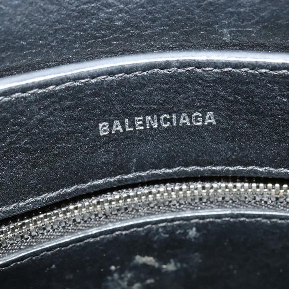 BALENCIAGA Everyday Tote XS Tote Bag Leather Silver Auth hk2944