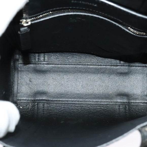 BALENCIAGA Everyday Tote XS Tote Bag Leather Silver Auth hk2944