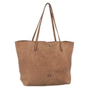 LOEWE Anagram Tote Bag Leather Brown Auth hk2945-1