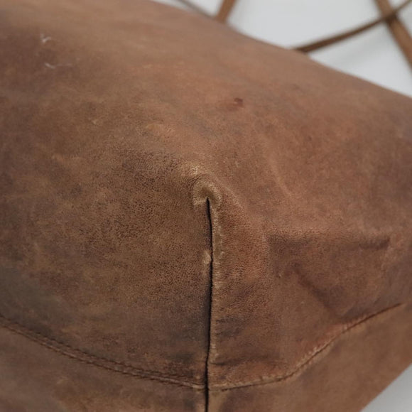 LOEWE Anagram Tote Bag Leather Brown Auth hk2945