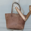 LOEWE Anagram Tote Bag Leather Brown Auth hk2945-22