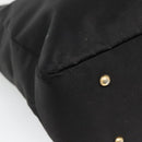 LOEWE Tote Bag Satin Black Gold Auth hk2946-14