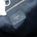 LOEWE Tote Bag Satin Black Gold Auth hk2946-18