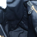 LOEWE Tote Bag Satin Black Gold Auth hk2946-20