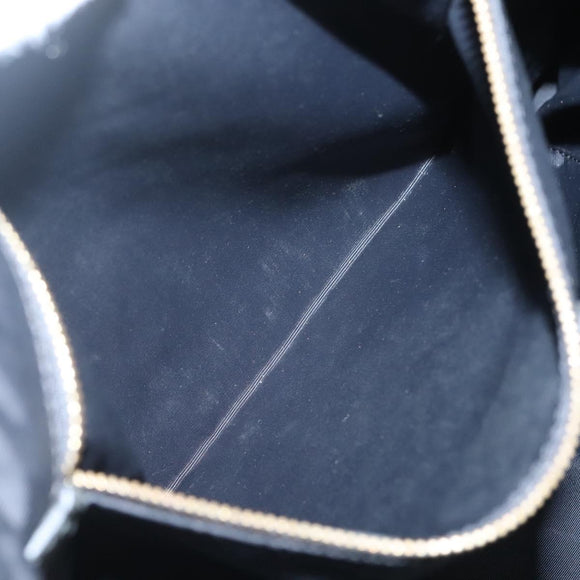 LOEWE Tote Bag Satin Black Gold Auth hk2946