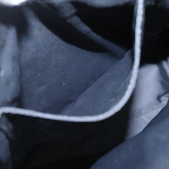 LOEWE Tote Bag Satin Black Gold Auth hk2946