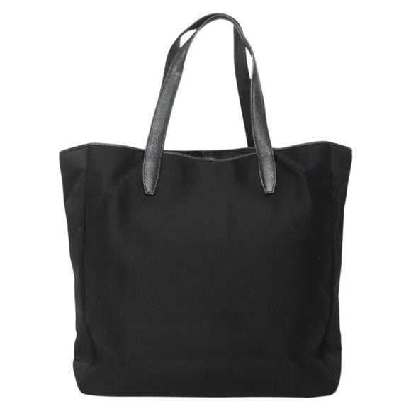 LOEWE Tote Bag Satin Black Gold Auth hk2946