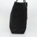 LOEWE Tote Bag Satin Black Gold Auth hk2946-3