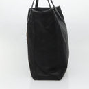 LOEWE Tote Bag Satin Black Gold Auth hk2946-4