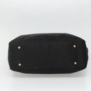 LOEWE Tote Bag Satin Black Gold Auth hk2946-5