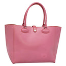 LOEWE Anagram Tote Bag Leather Pink Silver Auth hk2947-1