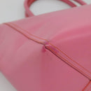 LOEWE Anagram Tote Bag Leather Pink Silver Auth hk2947-15