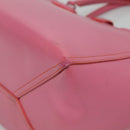 LOEWE Anagram Tote Bag Leather Pink Silver Auth hk2947-16