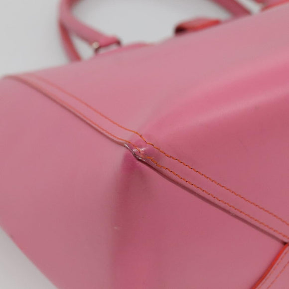 LOEWE Anagram Tote Bag Leather Pink Silver Auth hk2947