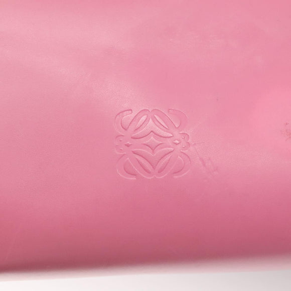 LOEWE Anagram Tote Bag Leather Pink Silver Auth hk2947