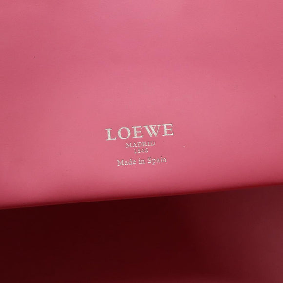 LOEWE Anagram Tote Bag Leather Pink Silver Auth hk2947