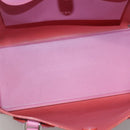 LOEWE Anagram Tote Bag Leather Pink Silver Auth hk2947-10