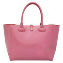 LOEWE Anagram Tote Bag Leather Pink Silver Auth hk2947-13