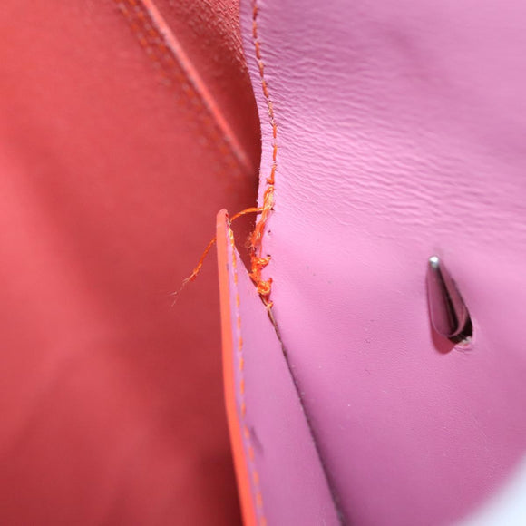 LOEWE Anagram Tote Bag Leather Pink Silver Auth hk2947