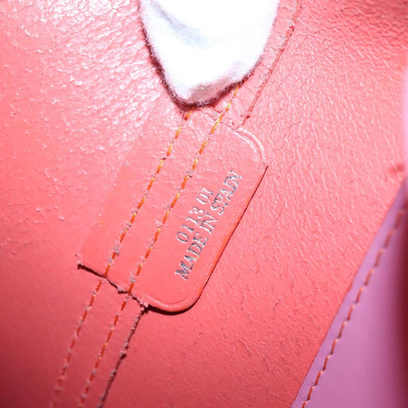 LOEWE Anagram Tote Bag Leather Pink Silver Auth hk2947