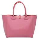 LOEWE Anagram Tote Bag Leather Pink Silver Auth hk2947-3