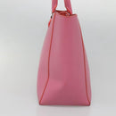 LOEWE Anagram Tote Bag Leather Pink Silver Auth hk2947-5