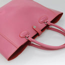 LOEWE Anagram Tote Bag Leather Pink Silver Auth hk2947-14