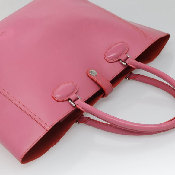 LOEWE Anagram Tote Bag Leather Pink Silver Auth hk2947