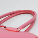 LOEWE Anagram Tote Bag Leather Pink Silver Auth hk2947-8