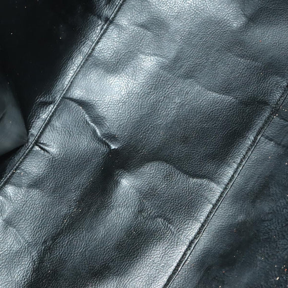 FENDI Pecan Canvas Boston Bag PVC Black Brown Auth hk2948