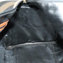FENDI Pecan Canvas Boston Bag PVC Black Brown Auth hk2948-24