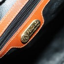FENDI Pecan Canvas Boston Bag PVC Black Brown Auth hk2948-25