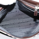 BURBERRY Nova Check Shoulder Bag Nylon Beige Silver Auth hk2950-16