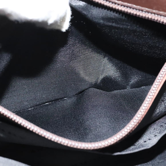 BURBERRY Nova Check Shoulder Bag Nylon Beige Silver Auth hk2950