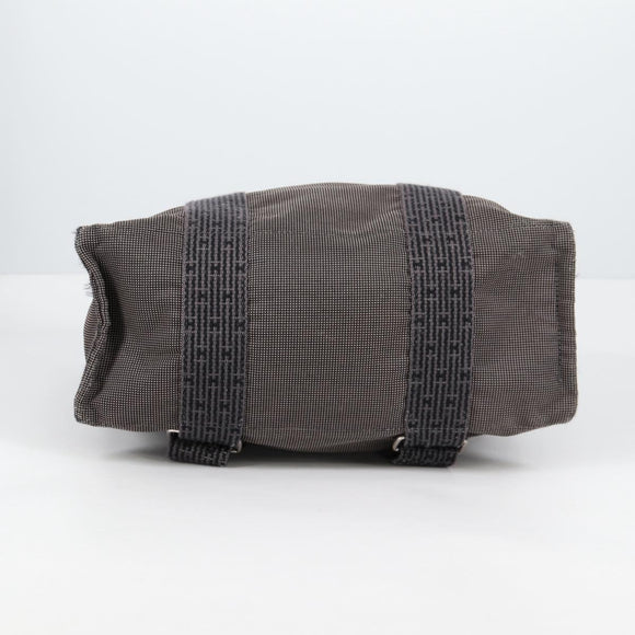 HERMES Her Line A Dos MM Backpack Canvas Gray Silver Auth hk2953