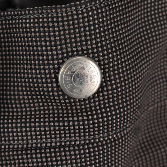 HERMES Her Line A Dos MM Backpack Canvas Gray Silver Auth hk2953