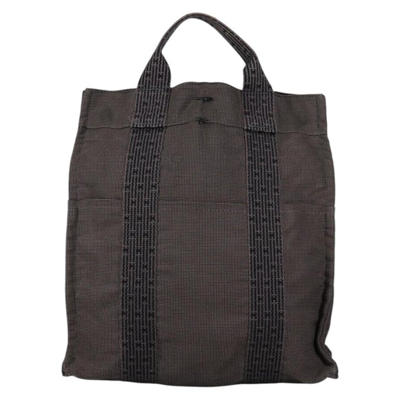 HERMES Her Line A Dos MM Backpack Canvas Gray Silver Auth hk2953