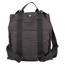 HERMES Her Line A Dos MM Backpack Canvas Gray Silver Auth hk2953-2