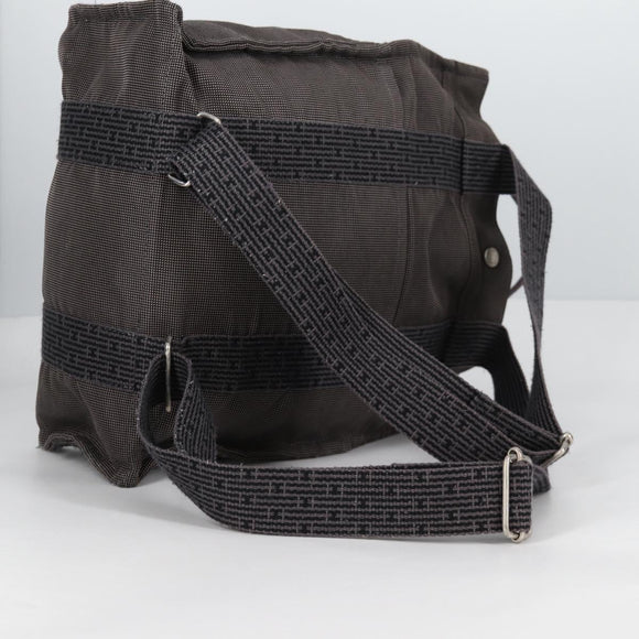 HERMES Her Line A Dos MM Backpack Canvas Gray Silver Auth hk2953