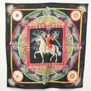 HERMES Carre 90 Scarf ""FEUX D' ARTIFICE"" Silk Black Auth hk2955-12