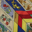 HERMES Carre 90 Scarf ""CORRESPONDANCE"" Silk Bordeaux Auth hk2956-14