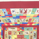 HERMES Carre 90 Scarf ""CORRESPONDANCE"" Silk Bordeaux Auth hk2956-3