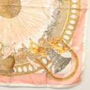 HERMES Carre 90 Scarf ""AMOURS"" Silk Pink Auth hk2958-11