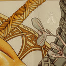 HERMES Carre 90 Scarf ""AMOURS"" Silk Pink Auth hk2958-12