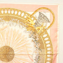 HERMES Carre 90 Scarf ""AMOURS"" Silk Pink Auth hk2958-5