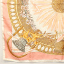 HERMES Carre 90 Scarf ""AMOURS"" Silk Pink Auth hk2958-9