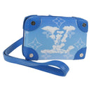 LOUIS VUITTON Monogram Clouds Trunk Necklace Wallet Blue M45440 Auth hk2959M-1
